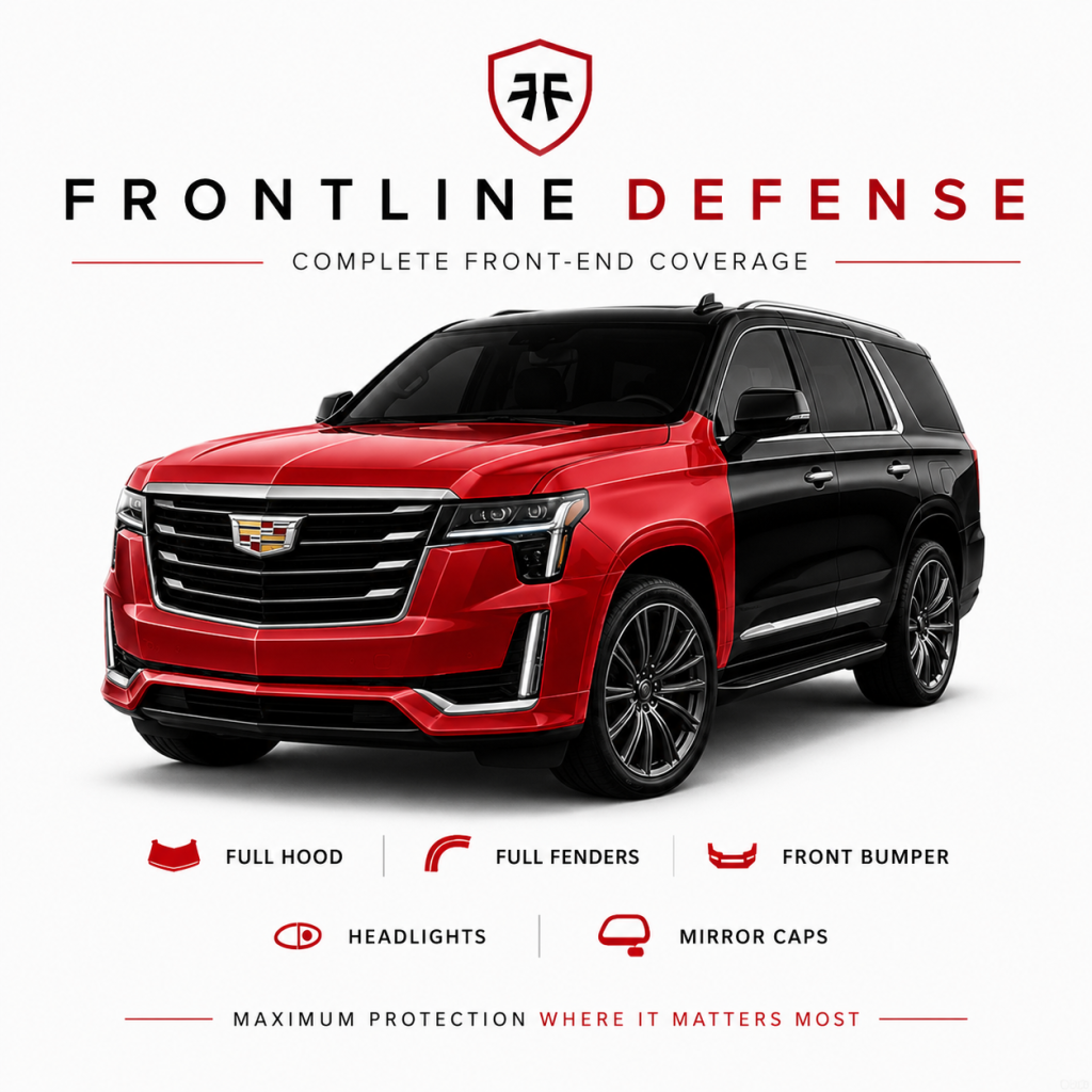Frontline Defense full front PPF package in San Antonio